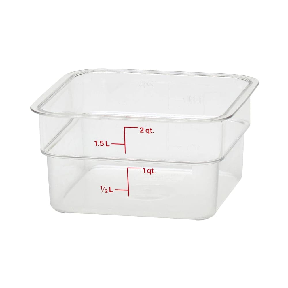 Cambro 2SFSCW135 2 qt Square Food Storage Container - CamSquare®, Clear