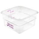 Cambro 2SFSCW441 2 qt Square Food Storage Container - CamSquare®, Allergen-Free, Polycarbonate, Clear thumbnail 6