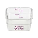 Cambro 2SFSCW441 2 qt Square Food Storage Container - CamSquare®, Allergen-Free, Polycarbonate, Clear thumbnail 9