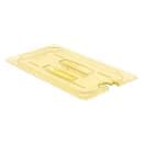 Cambro 30HPCHN150 H-Pan Food Pan Cover - 1/3 Size, Non-Stick, Notched with Handle, Amber thumbnail 3