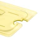 Cambro 30HPCHN150 H-Pan Food Pan Cover - 1/3 Size, Non-Stick, Notched with Handle, Amber thumbnail 4