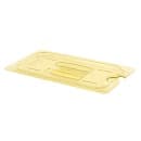 Cambro 30HPCHN150 H-Pan Food Pan Cover - 1/3 Size, Non-Stick, Notched with Handle, Amber thumbnail 5