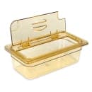 Cambro 30HPLN150 FlipLid Hot Food Pan Cover - 1/3 Size, Notched, Hinged, Amber thumbnail 7