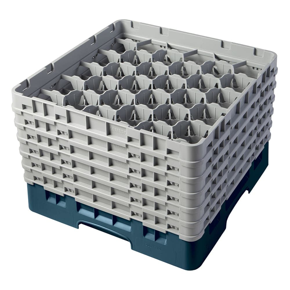 Cambro 30S1114414 Camrack® Glass Rack w/ (30) Compartments - (6) Gray Extenders, Teal