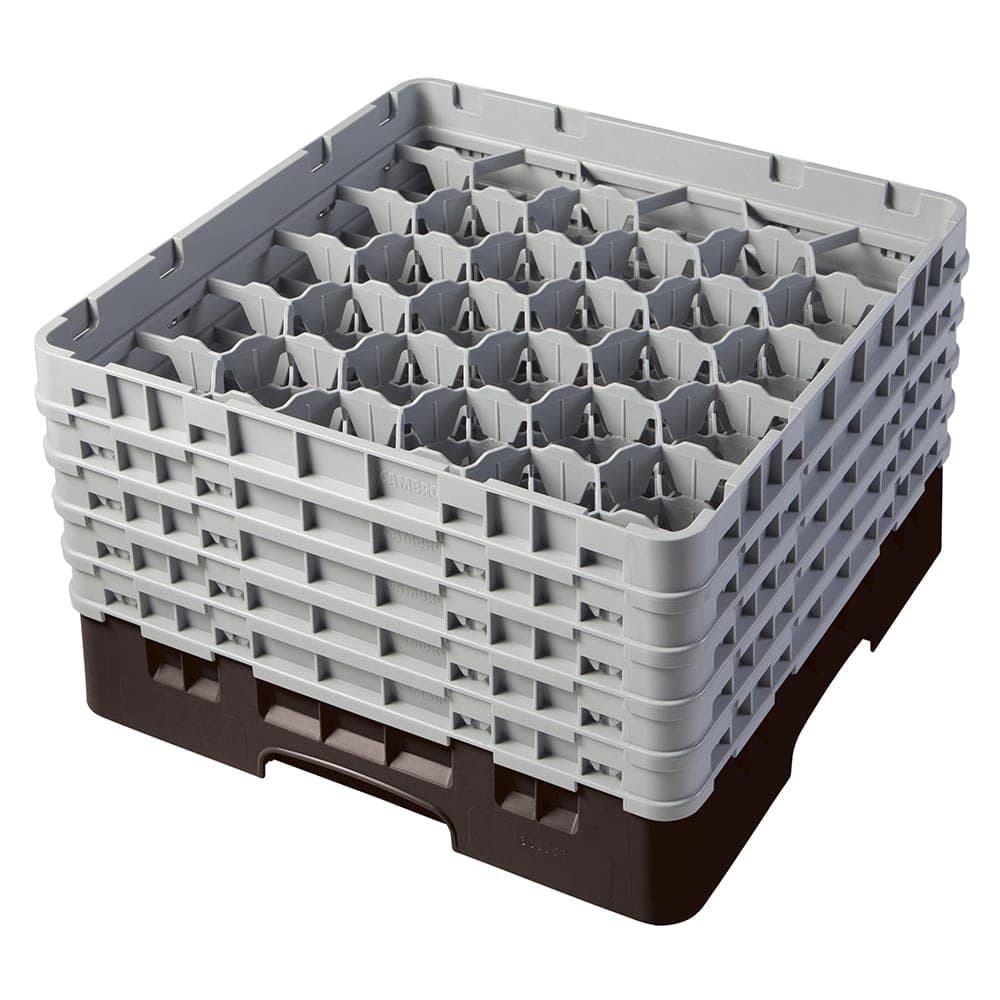 Cambro 30S958167 Camrack® Glass Rack w/ (30) Compartments - (5) Gray Extenders, Brown