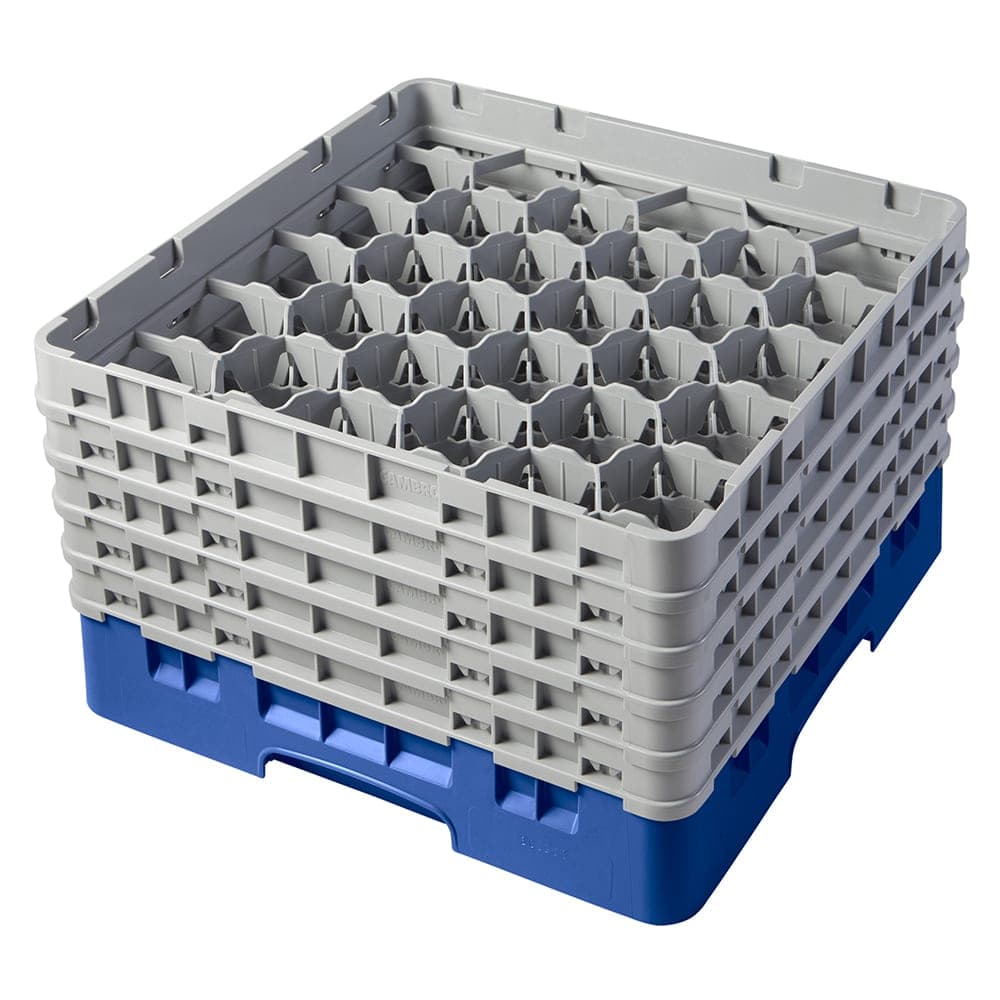 Cambro 30S958168 Camrack® Glass Rack w/ (30) Compartments - (5) Gray Extenders, Blue