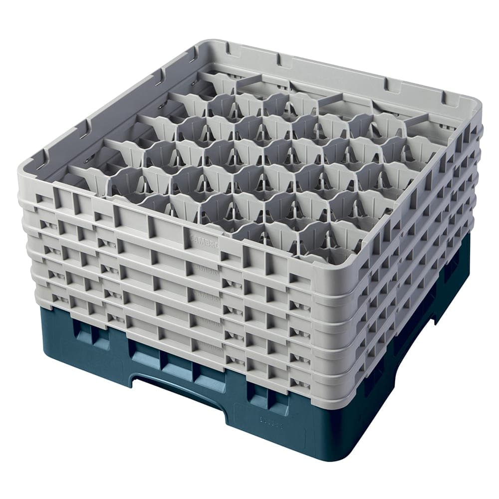 Cambro 30S958414 Camrack® Glass Rack w/ (30) Compartments - (5) Gray Extenders, Teal