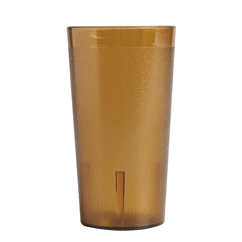 Cambro 3200P2153 32 oz Amber Textured Plastic Tumbler
