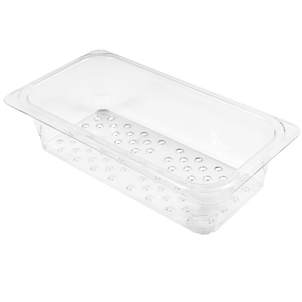 Cambro 33CLRCW135 Camwear Colander - 1/3 Size, 3"D, Clear