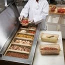 Cambro 35CLRHP150 H-Pan Colander - 1/3 Size, 5"D, Amber thumbnail 4