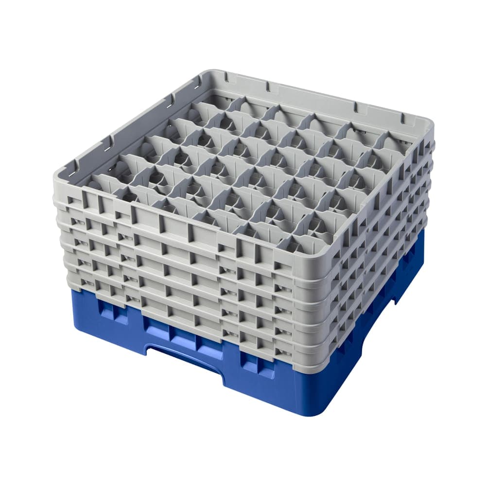 Cambro 36S1058168 Camrack® Glass Rack w/ (36) Compartments - (5) Gray Extenders, Blue