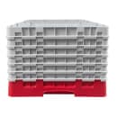 Cambro 36S1114163 Camrack® Glass Rack w/ (36) Compartments - (6) Gray Extenders, Red thumbnail 2
