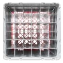 Cambro 36S1114163 Camrack® Glass Rack w/ (36) Compartments - (6) Gray Extenders, Red thumbnail 3