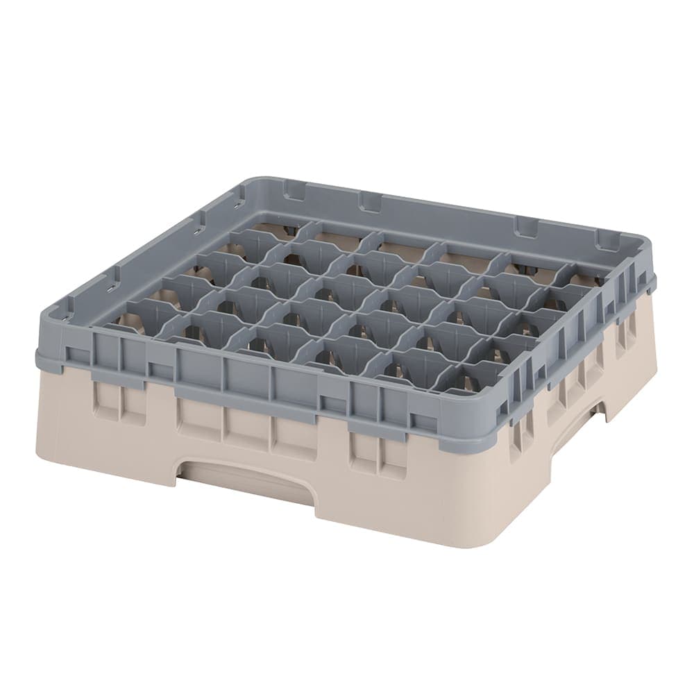 Cambro 36S318184 Camrack® Glass Rack w/ (36) Compartments - (1) Gray Extender, Beige