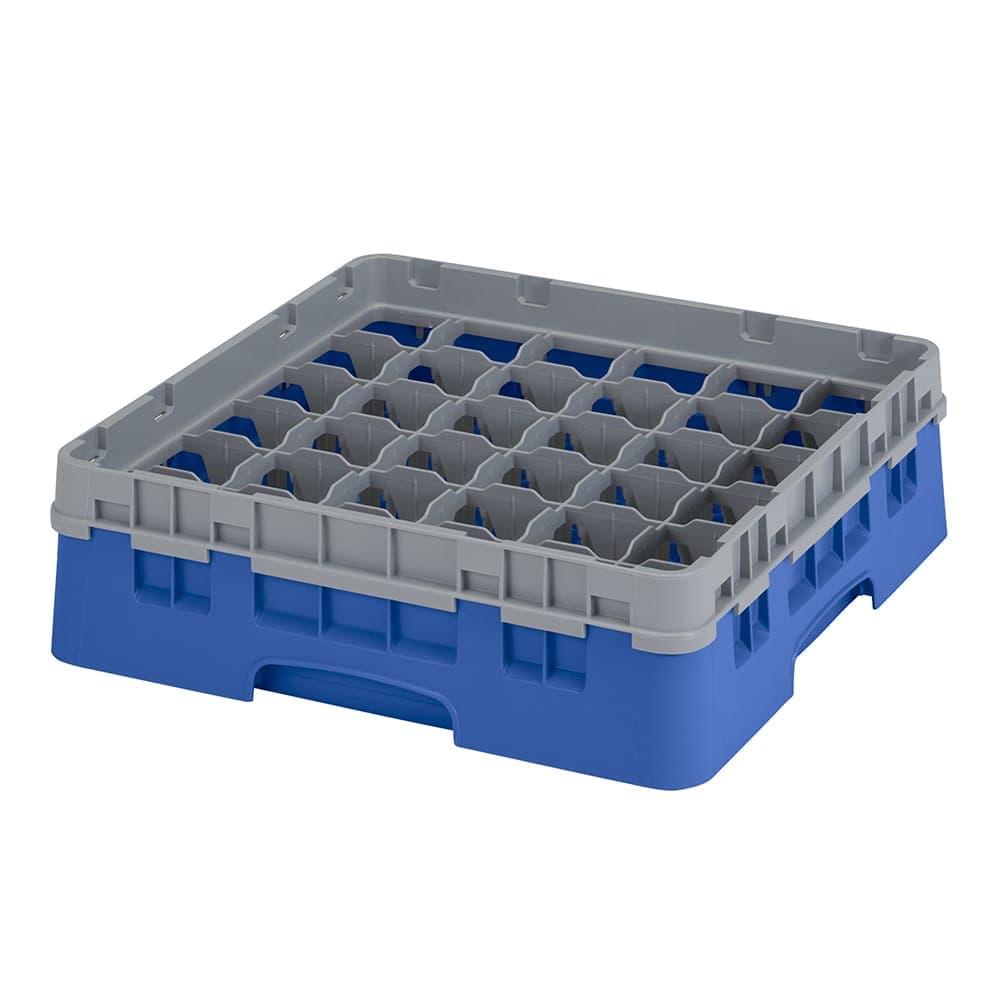 Cambro 36S318186 Camrack® Glass Rack w/ (36) Compartments - (1) Gray Extender, Navy Blue