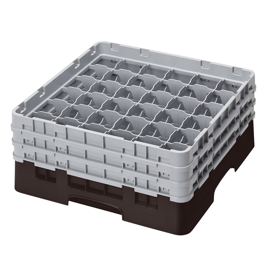 Cambro 36S638167 Camrack® Glass Rack w/ (36) Compartments - (3) Gray Extenders, Brown