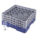 Cambro 36S638186 Camrack® Glass Rack w/ (36) Compartments - (3) Gray Extenders, Navy Blue thumbnail 2