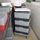 Cambro 36S900110 Camrack® Glass Rack w/ (36) Compartments - (4) Gray Extenders, Black thumbnail 2