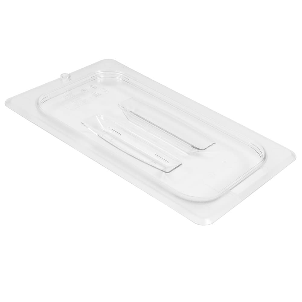 Cambro 40CWCH135 Camwear Food Pan Cover - 1/4 Size, Flat with Handle, Clear