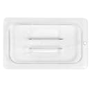 Cambro 40CWCH135 Camwear Food Pan Cover - 1/4 Size, Flat with Handle, Clear thumbnail 3