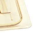 Cambro 40HPCH150 H-Pan Food Pan Cover - 1/4 Size, Non-Stick, Flat with Handle, Amber thumbnail 4
