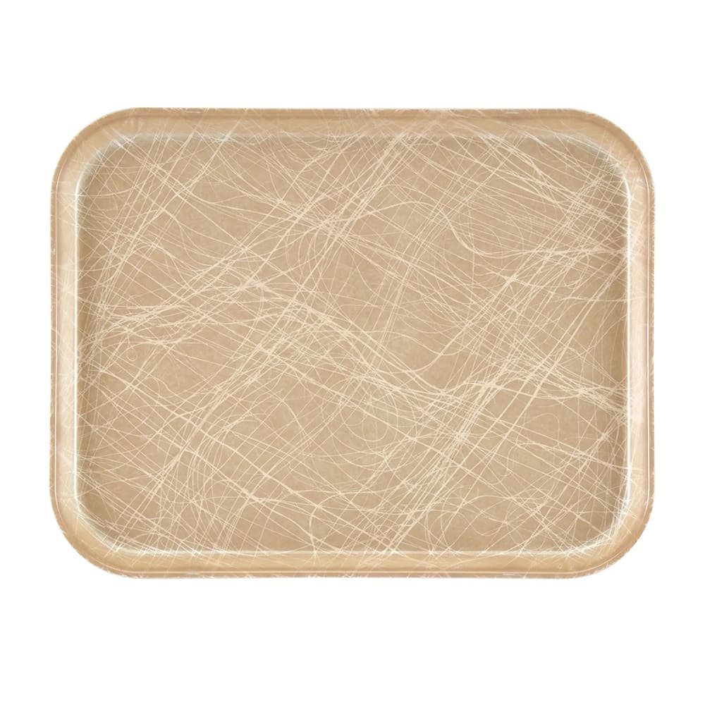 Cambro 46214 Fiberglass Camtray® Cafeteria Tray - 6"L x 4 1/4"W, Abstract Tan