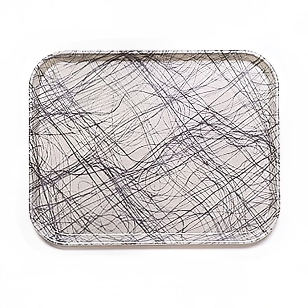 Cambro 46277 Fiberglass Camtray® Cafeteria Tray - 6"L x 4 1/4"W, Swirl Gray