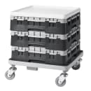 Cambro 49S318110 Camrack® Glass Rack w/ (49) Compartments - (1) Gray Extender, Black thumbnail 6