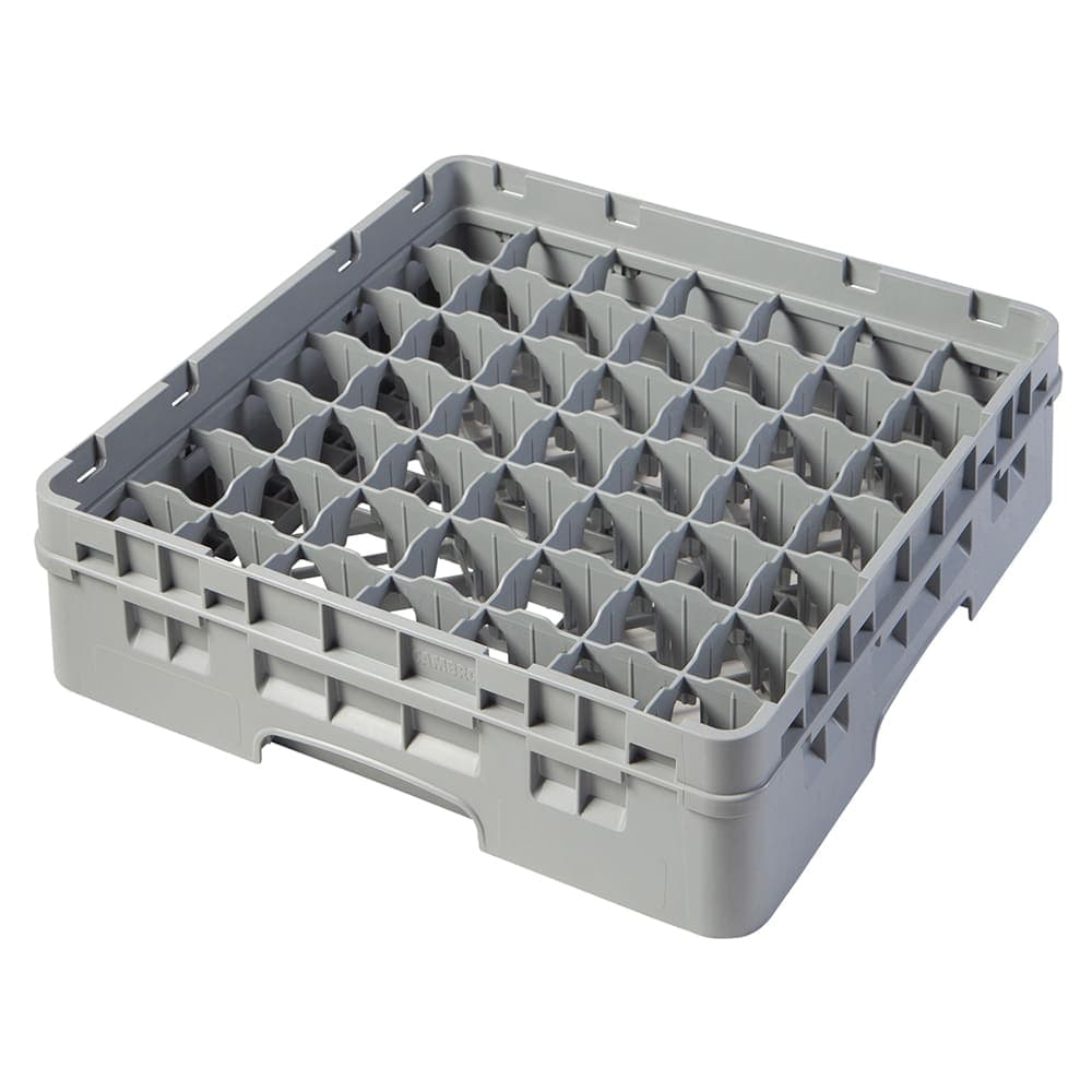 Cambro 49S318151 Camrack® Glass Rack w/ (49) Compartments - (1) Gray Extender, Soft Gray