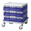 Cambro 49S318186 Camrack® Glass Rack w/ (49) Compartments - (1) Gray Extender, Navy Blue thumbnail 2