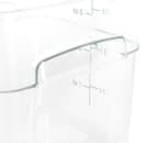 Cambro 4SFSPROCW135 4 qt FreshPro Square Food Storage Container - CamSquare®, Polycarbonate, Green Graduation thumbnail 5