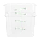 Cambro 4SFSPROCW135 4 qt FreshPro Square Food Storage Container - CamSquare®, Polycarbonate, Green Graduation thumbnail 8