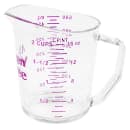 Cambro 50MCCW441 1 pint Measuring Cup - Allergen-Free, Polycarbonate, Clear thumbnail 3