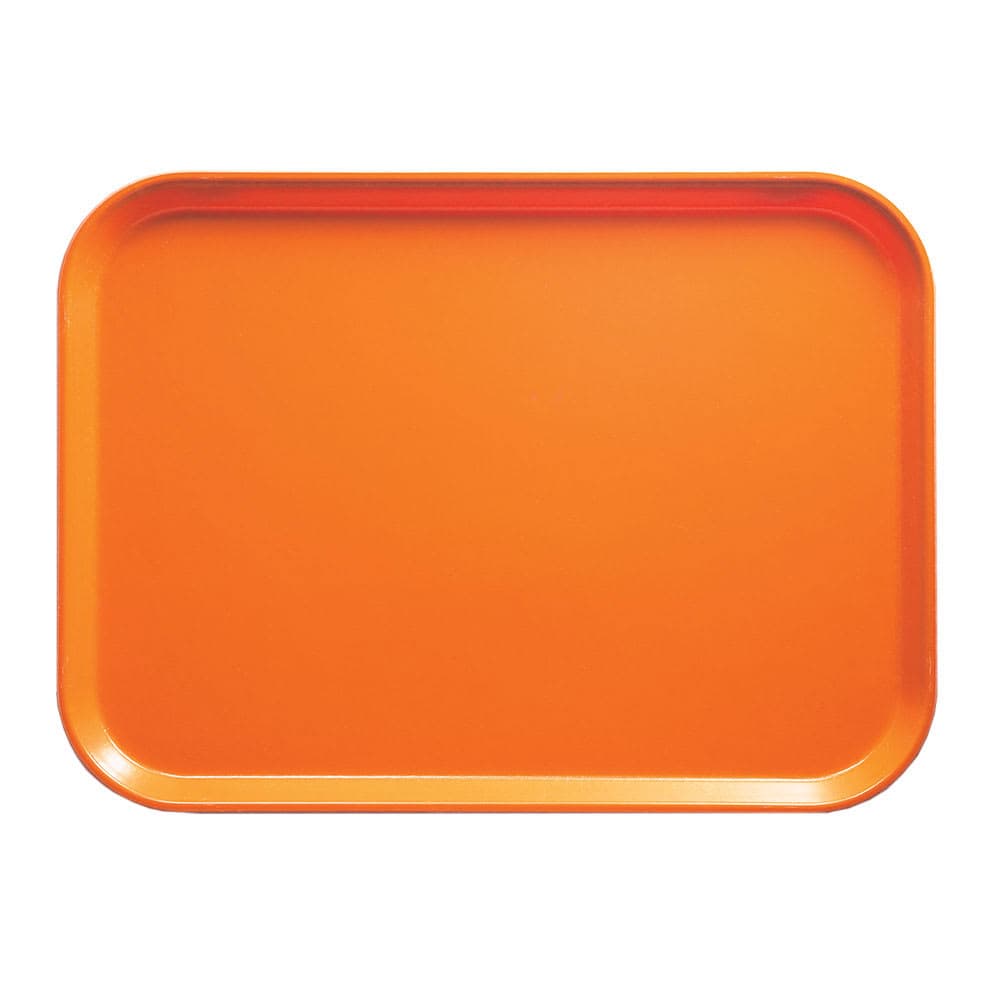 Cambro 57222 Fiberglass Camtray® Cafeteria Tray - 6 9/10"L x 4 9/10"W, Orange Pizzaz