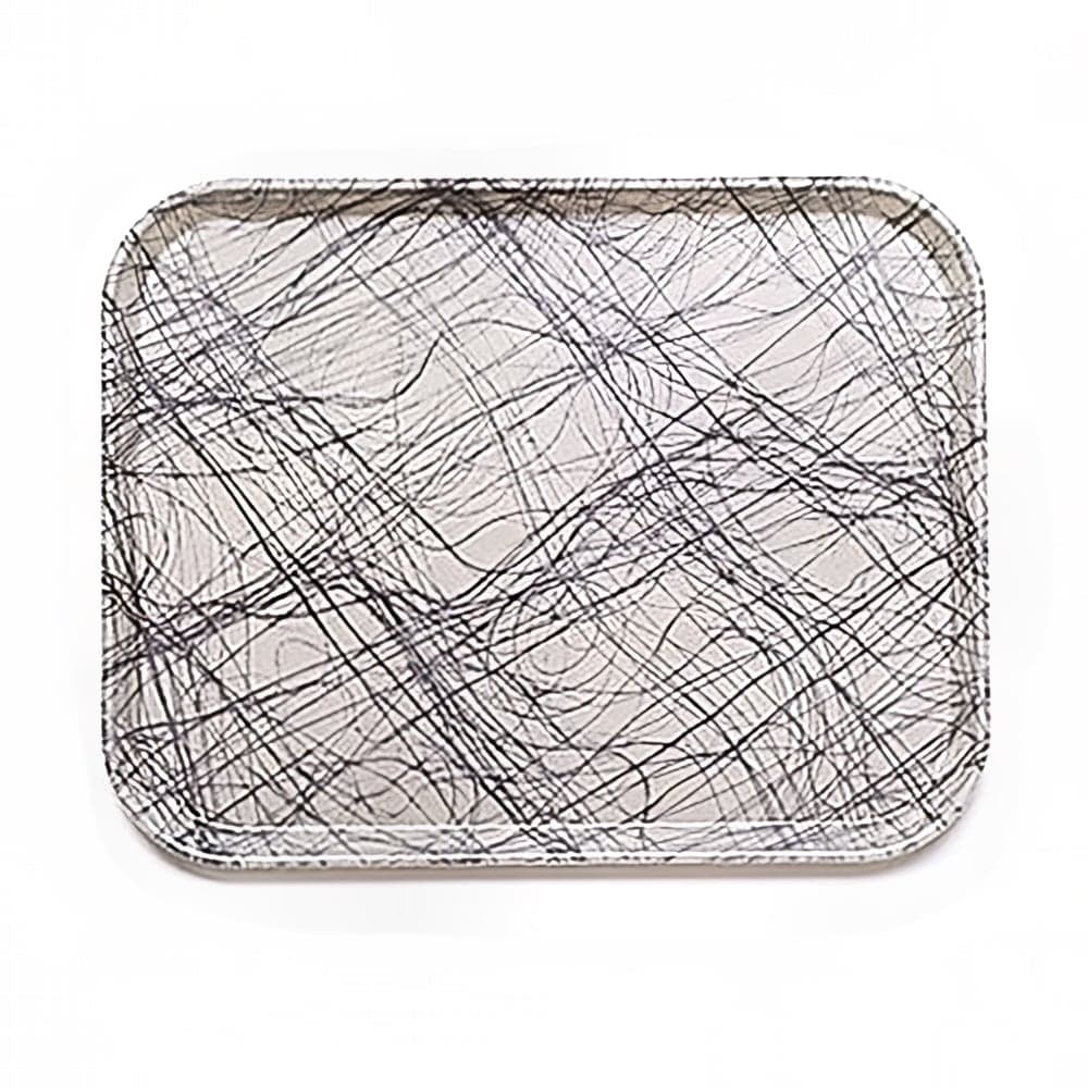 Cambro 57277 Fiberglass Camtray® Cafeteria Tray - 6 9/10"L x 4 9/10"W, Swirl Gray