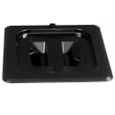 Cambro 60CWCH110 Camwear Food Pan Cover - 1/6 Size, Flat with Handle, Black thumbnail 4