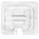 Cambro 60CWCHN135 Camwear Food Pan Cover - 1/6 Size, Notched with Handle, Clear thumbnail 3