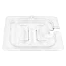Cambro 60CWCHN135 Camwear Food Pan Cover - 1/6 Size, Notched with Handle, Clear thumbnail 4