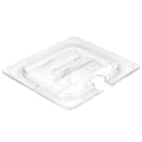 Cambro 60CWCHN135 Camwear Food Pan Cover - 1/6 Size, Notched with Handle, Clear thumbnail 5