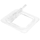 Cambro 60CWLN135 FlipLid Food Pan Cover - 1/6 Size, Notched, Hinged, Clear thumbnail 2