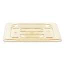 Cambro 60HPCH150 H-Pan Food Pan Cover - 1/6 Size, Non-Stick, Flat with Handle, Amber thumbnail 3