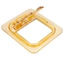 Cambro 60HPLN150 FlipLid Hot Food Pan Cover - 1/6 Size, Notched, Hinged, Amber thumbnail 2
