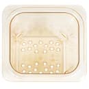 Cambro 65CLRHP150 H-Pan Colander - 1/6 Size, 5"D, Amber thumbnail 3