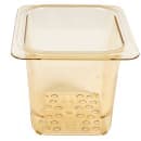 Cambro 65CLRHP150 H-Pan Colander - 1/6 Size, 5"D, Amber thumbnail 4