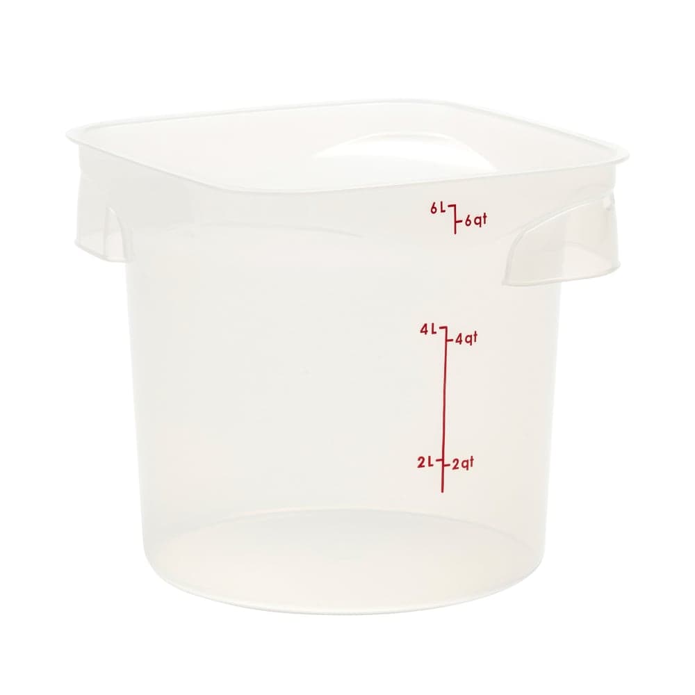 Cambro 6RFSPROPP190 6 qt CamRound® FreshPro Round Storage Container - Polypropylene, Translucent