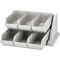 Cambro 6RS6110 Condiment Organizer w/ (6) Bins - Black thumbnail 9