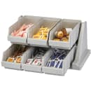 Cambro 6RS6480 Condiment Organizer w/ (6) Bins - Gray thumbnail 5