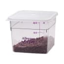 Cambro 6SFSCW441 6 qt Square Food Storage Container - CamSquare®, Allergen-Free, Polycarbonate, Clear thumbnail 4