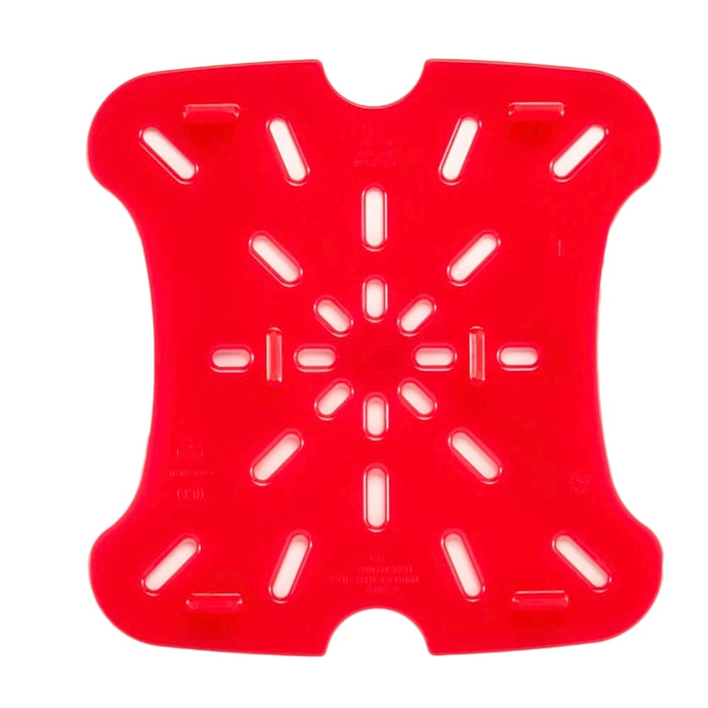 Cambro 6SFSFPDPP266 CamSquare® FreshPro Food Pan Drain Shelf for 6 & 8 qt FreshPro Containers, Translucent Red