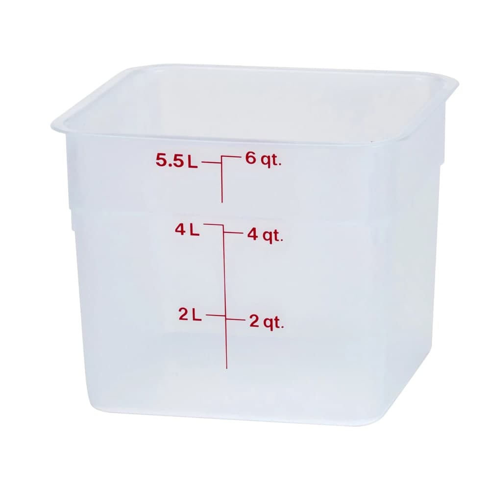 Cambro 6SFSPP190 6 qt Square Food Storage Container - CamSquare®, Translucent